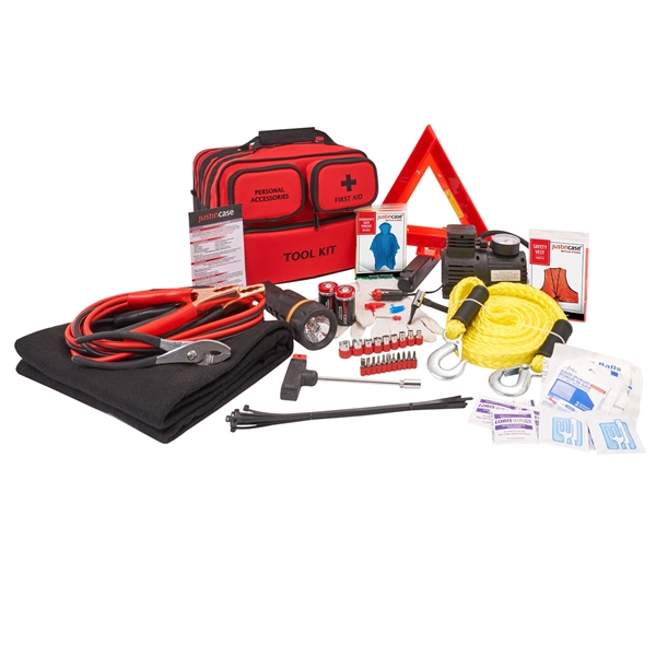 87 Pieces auto kit which includes 51 pieces first aid kit,... from ASI 63698 Justin Case®