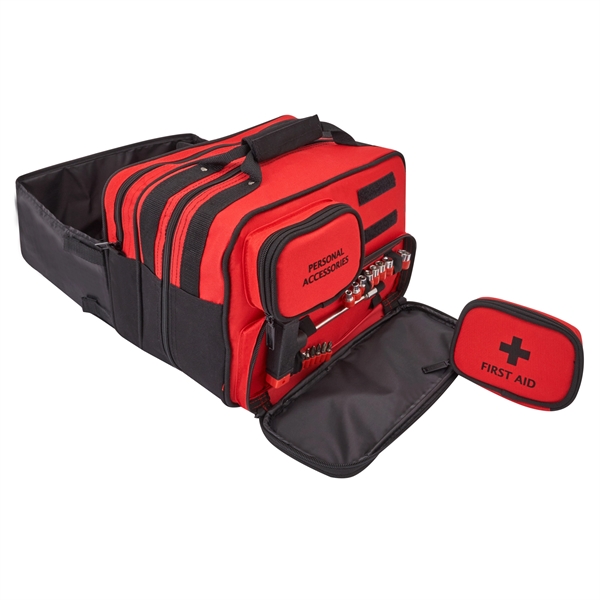 87 Pieces auto kit which includes 51 pieces first aid kit,... from ASI 63698 Justin Case®