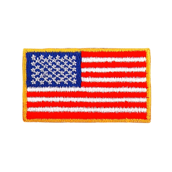 2" x 1 1/8" embroidered USA flag patches with gold border... from ASI 52263 EMT / EMT