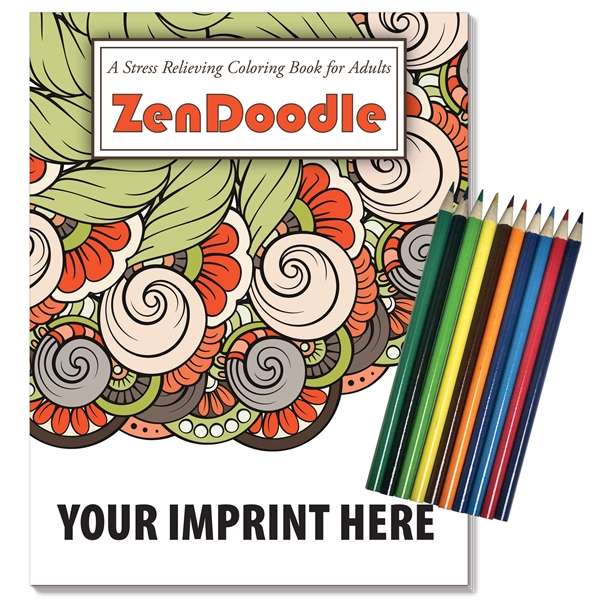 Relax Pack - ZenDoodle stress relieving coloring book for adults packaged... from ASI 45815 Coloring Book Solutions / Coloring Book Solutions™ LivRite