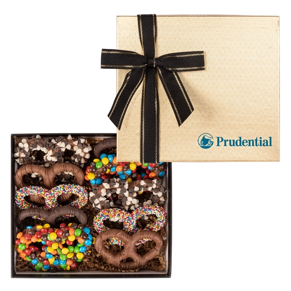 Premier Pretzel Gift Box filled with a selection of delectably fresh... from ASI 44900 NC Custom (CI/Lanco) / Chocolate Inn