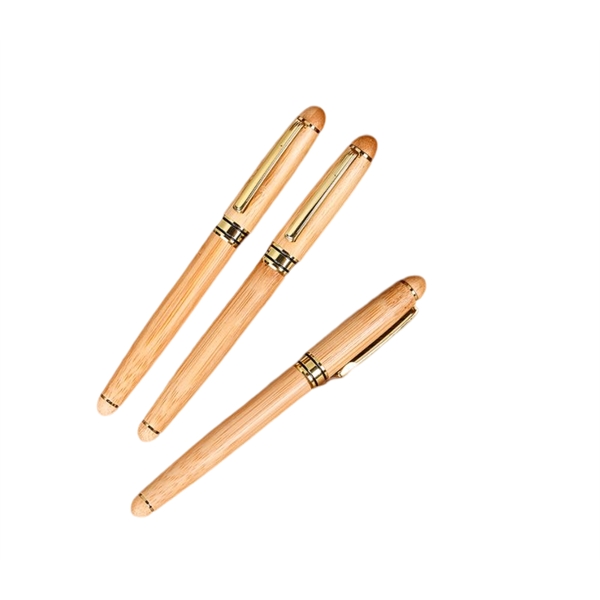 Bamboo pen plus 1 color silkscreen imprint or laser engraving on... from ASI 37218 Athena Promo (tm)