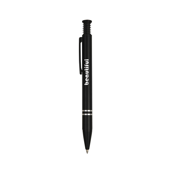 Matte finish click-action metal pen with chrome engraving + laser engrave... from ASI 37218 Athena Promo (tm)