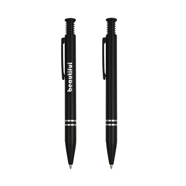 Matte finish click-action metal pen with chrome engraving + laser engrave... from ASI 37218 Athena Promo (tm)