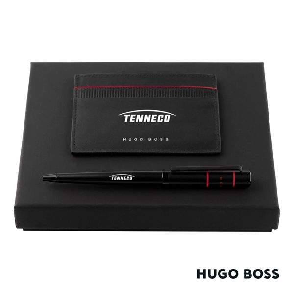 Hugo Boss® Gear Card Holder and Ribbon Matrix Ballpoint Pen is... from ASI 84592 St Regis Group