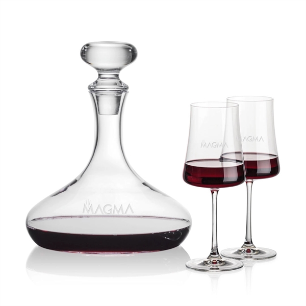 Stratford Decanter and Wine Glasses. Handsome curved design perfect for decanting... from ASI 84592 St Regis Group