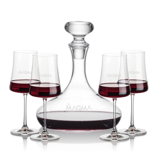 Stratford Decanter and Wine Glasses. Handsome curved design perfect for decanting... from ASI 84592 St Regis Group