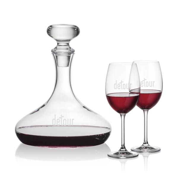Stratford Decanter and Wine Glasses. Handsome curved design perfect for decanting... from ASI 84592 St Regis Group