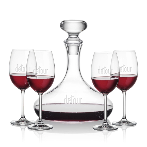 Stratford Decanter and Wine Glasses. Handsome curved design perfect for decanting... from ASI 84592 St Regis Group