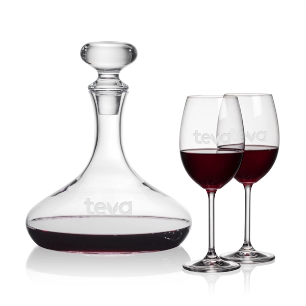 Stratford Decanter and Wine Glasses. Handsome curved design perfect for decanting... from ASI 84592 St Regis Group