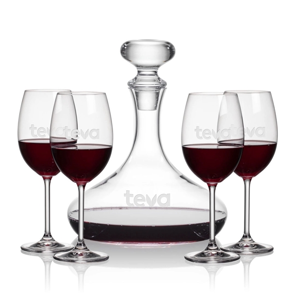 Stratford Decanter and Wine Glasses. Handsome curved design perfect for decanting... from ASI 84592 St Regis Group