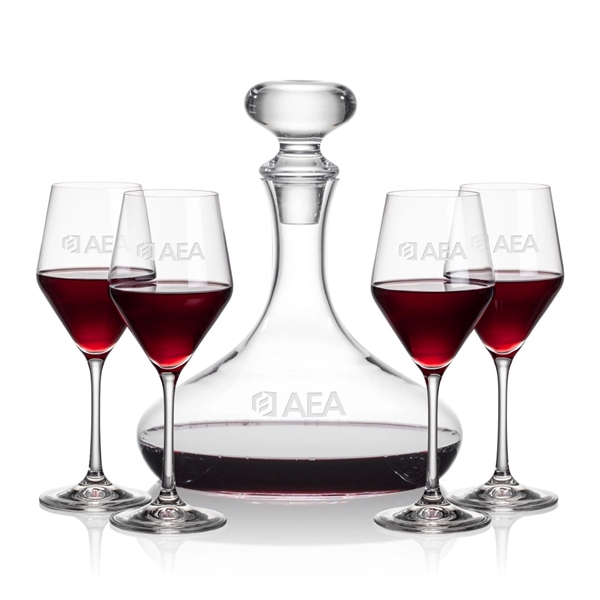 Stratford Decanter and Wine Glasses. Handsome curved design perfect for decanting... from ASI 84592 St Regis Group