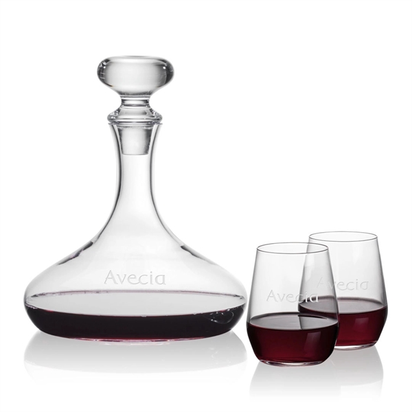 Stratford Decanter and Wine Glasses. Handsome curved design perfect for decanting... from ASI 84592 St Regis Group