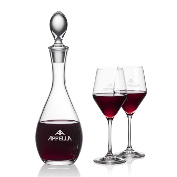 Lead Free Crystalline Malvern Decanter with 2 or 4  Bengston... from ASI 84592 St Regis Group