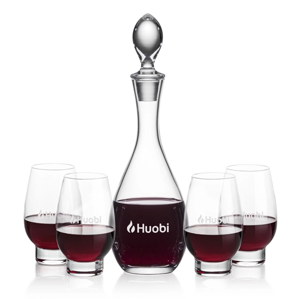 Gorgeous Malvern decanter set which includes 2 or 4 Edderton stemless... from ASI 84592 St Regis Group