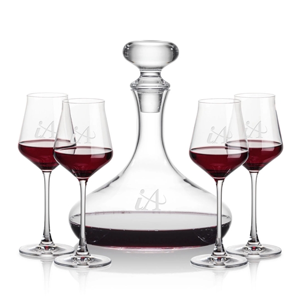 Stratford Decanter and Wine Glasses. Handsome curved design perfect for decanting... from ASI 84592 St Regis Group