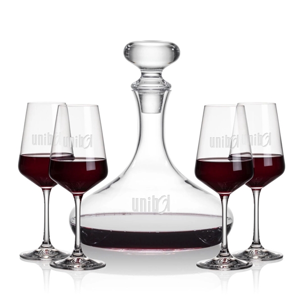 Stratford Decanter and Wine Glasses. Handsome curved design perfect for decanting... from ASI 84592 St Regis Group
