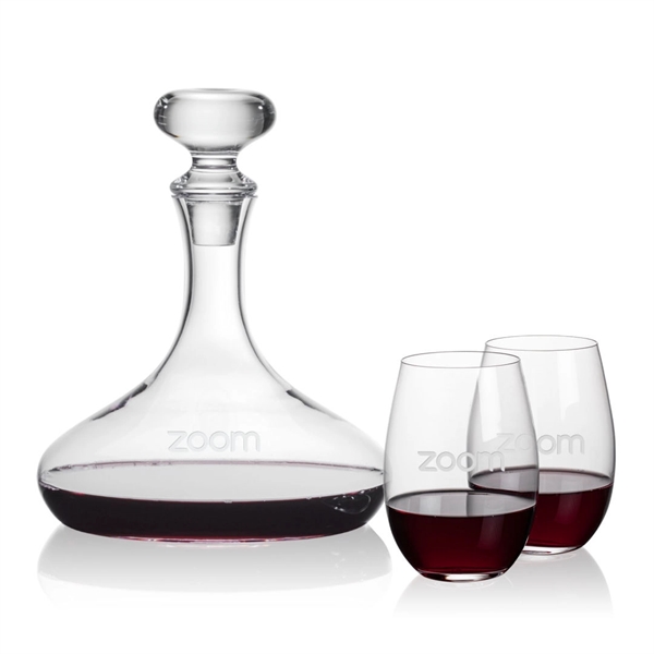 Stratford Decanter and Wine Glasses. Handsome curved design perfect for decanting... from ASI 84592 St Regis Group