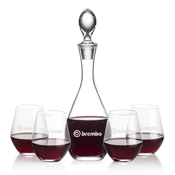 Gorgeous Malvern decanter set which includes 2 or 4 stemless wine... from ASI 84592 St Regis Group