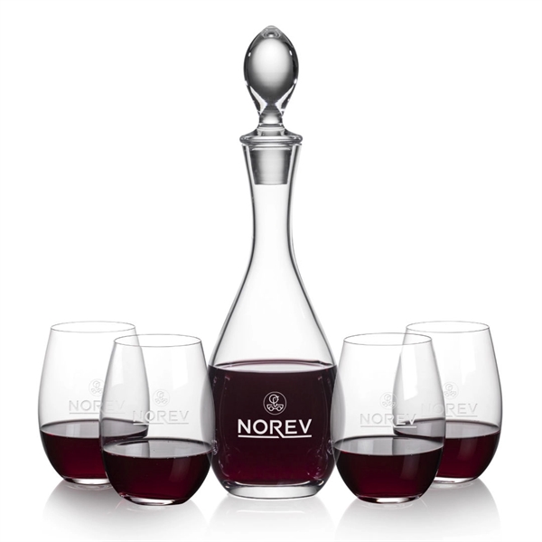 Gorgeous Malvern decanter set which includes 2 or 4 Laurent stemless... from ASI 84592 St Regis Group