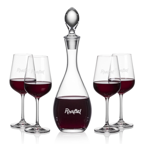 Lead Free Crystalline Malvern Decanter with 2 or 4 Laurent wine... from ASI 84592 St Regis Group
