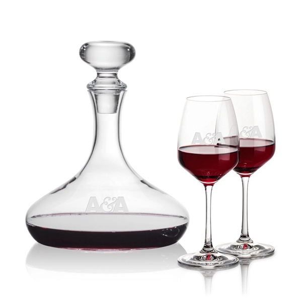 Stratford Decanter and Wine Glasses. Handsome curved design perfect for decanting... from ASI 84592 St Regis Group