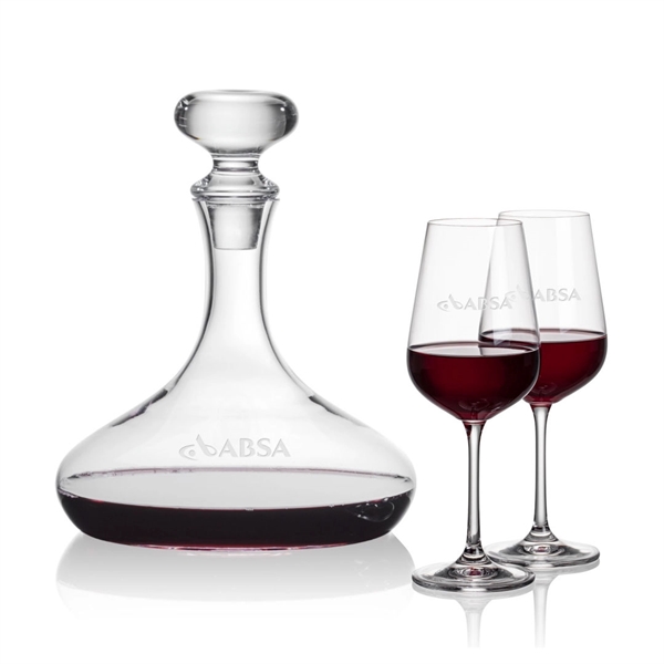Stratford Decanter and Wine Glasses. Handsome curved design perfect for decanting... from ASI 84592 St Regis Group
