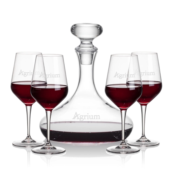 Stratford Decanter and Wine Glasses. Handsome curved design perfect for decanting... from ASI 84592 St Regis Group