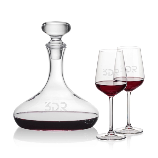Stratford Decanter and Wine Glasses. Handsome curved design perfect for decanting... from ASI 84592 St Regis Group