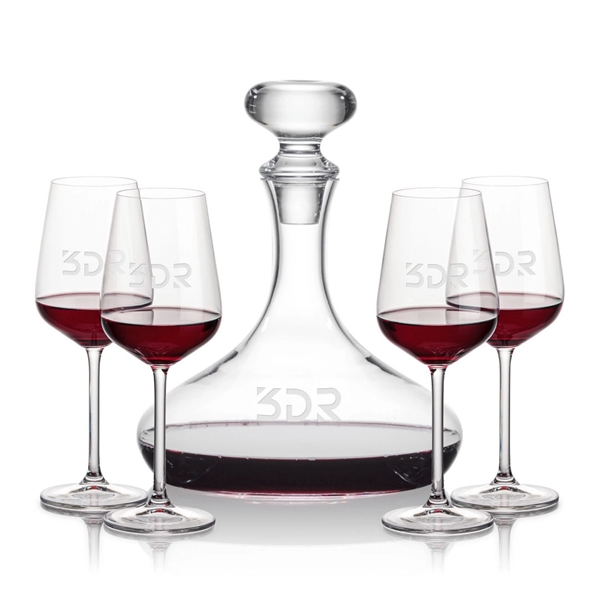 Stratford Decanter and Wine Glasses. Handsome curved design perfect for decanting... from ASI 84592 St Regis Group