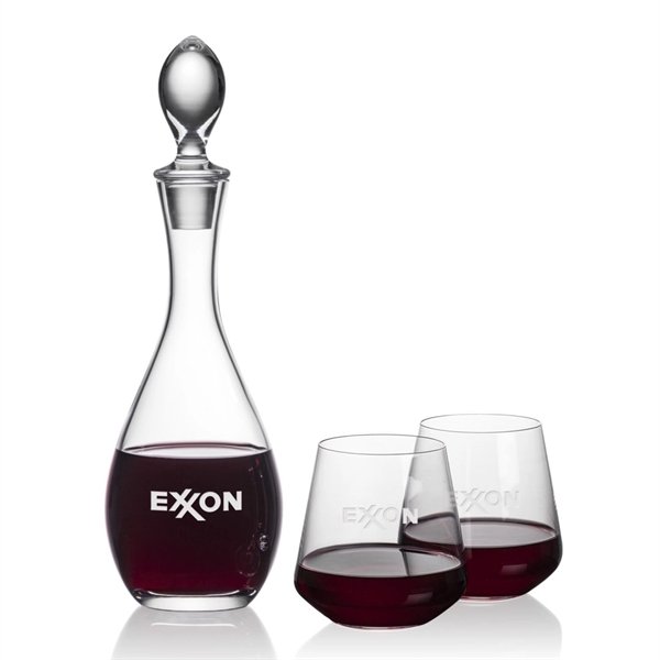 Gorgeous Malvern decanter set which includes 2 or 4 Cannes stemless... from ASI 84592 St Regis Group
