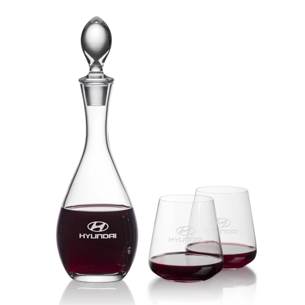 Gorgeous Malvern decanter set which includes 2 or 4 Breckland stemless... from ASI 84592 St Regis Group