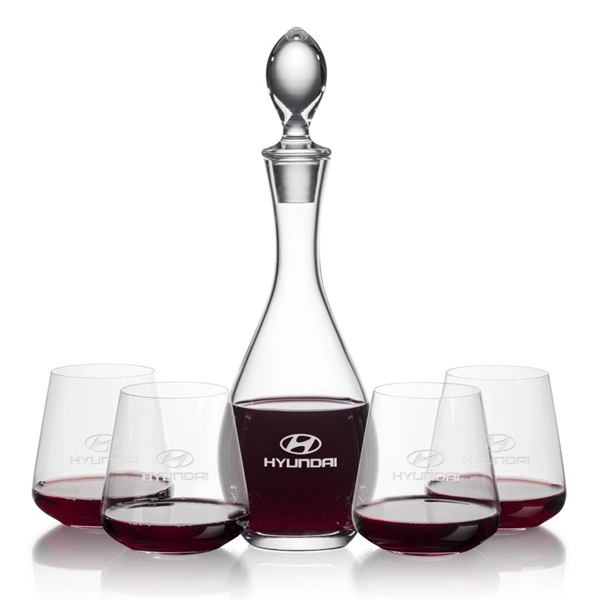 Gorgeous Malvern decanter set which includes 2 or 4 Breckland stemless... from ASI 84592 St Regis Group