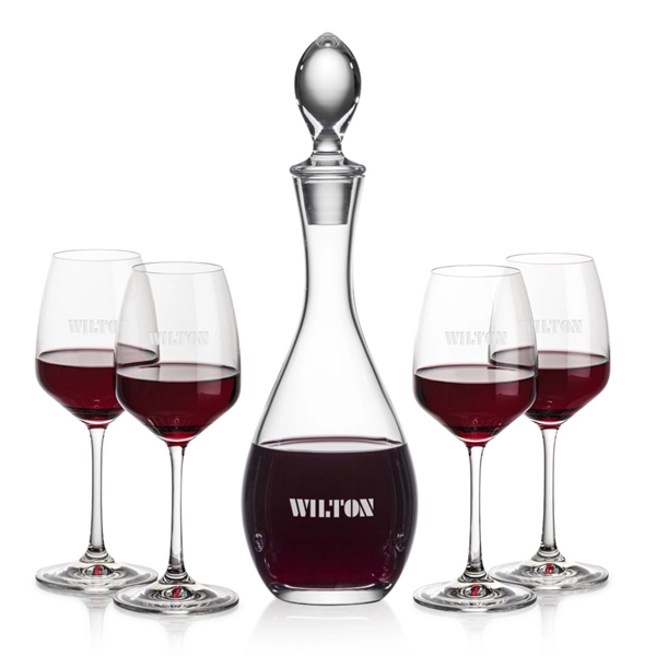 Lead Free Crystalline Malvern Decanter with 2 or 4 Oldham wine... from ASI 84592 St Regis Group