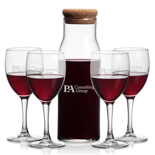 The Aviston 33oz Carafe features a cork lid to serve and... from ASI 84592 St Regis Group