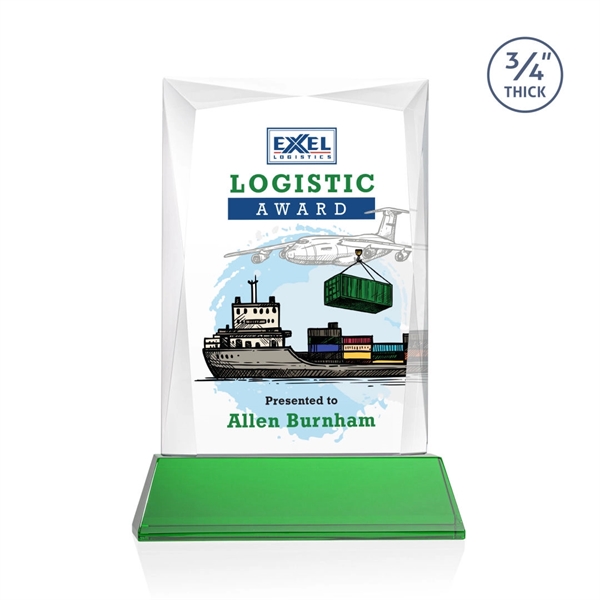 Rectangular shape starfire color VividPrint™ award on a clear or colored... from ASI 84592 St Regis Group / St Regis