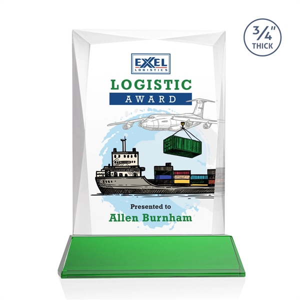 Rectangular shape starfire color VividPrint™ award on a clear or colored... from ASI 84592 St Regis Group / St Regis