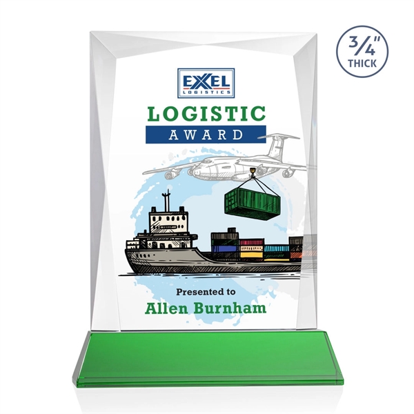 Rectangular shape starfire color VividPrint™ award on a clear or colored... from ASI 84592 St Regis Group / St Regis