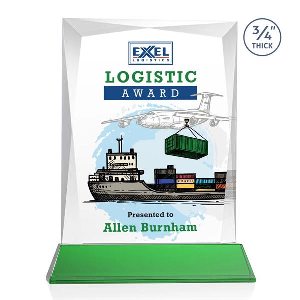 Rectangular shape starfire color VividPrint™ award on a clear or colored... from ASI 84592 St Regis Group / St Regis