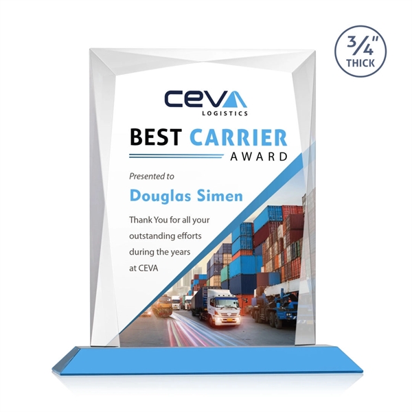 Rectangular shape starfire color VividPrint™ award on a clear or colored... from ASI 84592 St Regis Group / St Regis