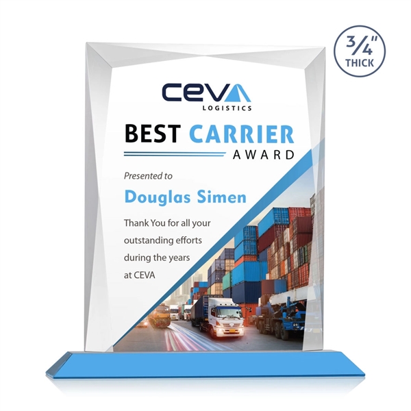 Rectangular shape starfire color VividPrint™ award on a clear or colored... from ASI 84592 St Regis Group / St Regis