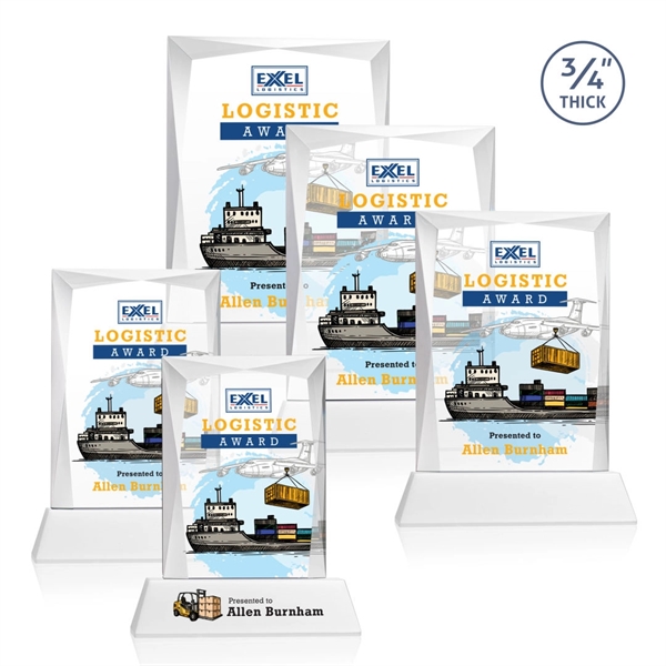 Rectangular shape starfire color VividPrint™ award on a clear or colored... from ASI 84592 St Regis Group / St Regis