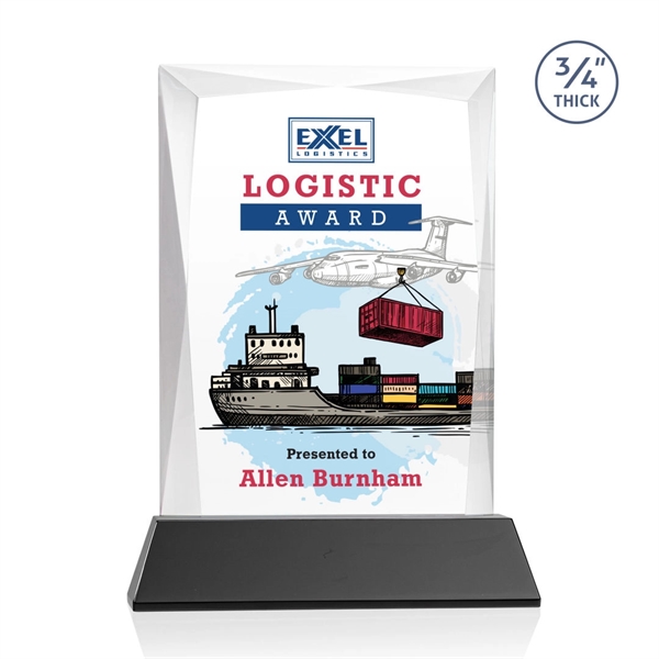 Rectangular shape starfire color VividPrint™ award on a clear or colored... from ASI 84592 St Regis Group / St Regis