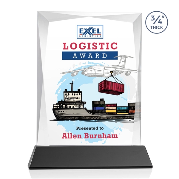 Rectangular shape starfire color VividPrint™ award on a clear or colored... from ASI 84592 St Regis Group / St Regis