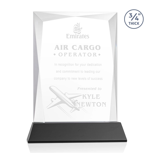 Rectangular shape starfire color award on a clear or colored Newhaven... from ASI 84592 St Regis Group / St Regis