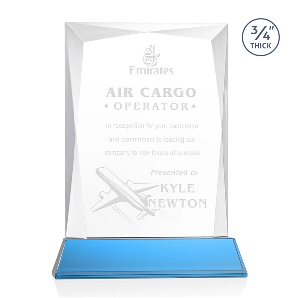 Rectangular shape starfire color award on a clear or colored Newhaven... from ASI 84592 St Regis Group / St Regis