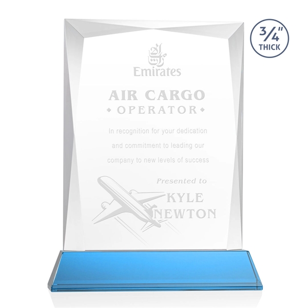 Rectangular shape starfire color award on a clear or colored Newhaven... from ASI 84592 St Regis Group / St Regis