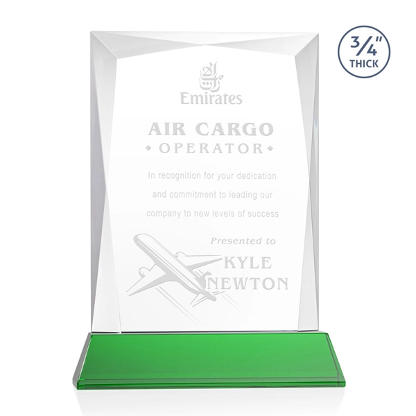 Rectangular shape starfire color award on a clear or colored Newhaven... from ASI 84592 St Regis Group / St Regis