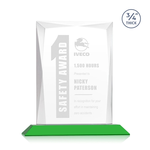 Rectangular shape starfire color award on a clear or colored base.... from ASI 84592 St Regis Group / St Regis