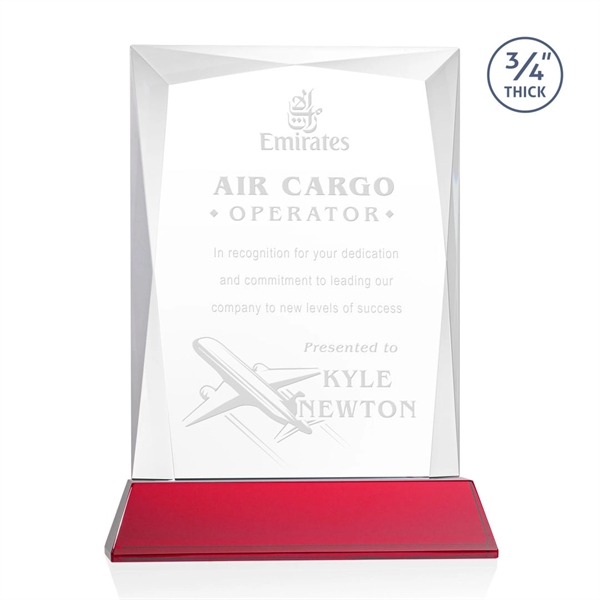 Rectangular shape starfire color award on a clear or colored Newhaven... from ASI 84592 St Regis Group / St Regis